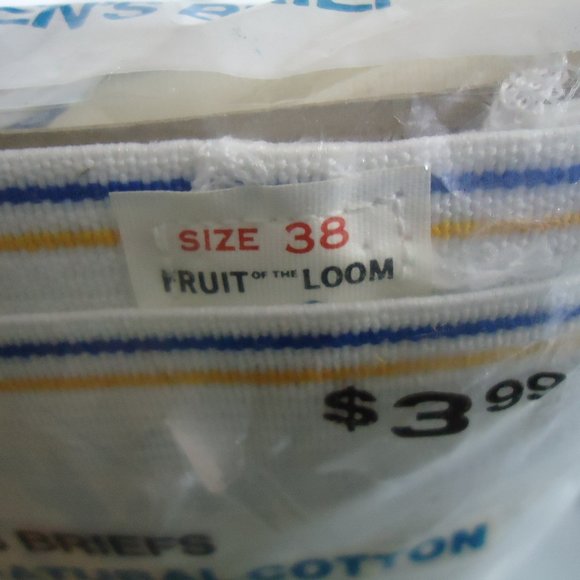 NOS Vtg 38 Fruit Loom Briefs 1978 Oldstock US Made